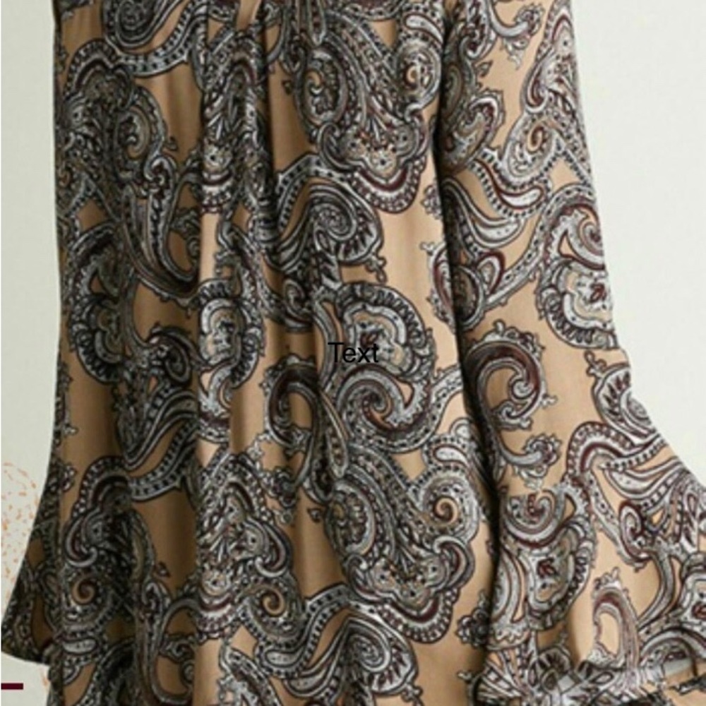 Umgee Paisley Swing Dress - size Large